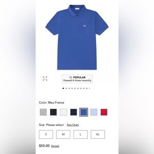 Lacoste Kids Polo Shirt in Vibrant Blue